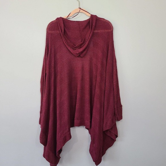 American‎ Eagle Waterfall Hooded Open Knit Cardigan Size Large NWT - Picture 9 of 11